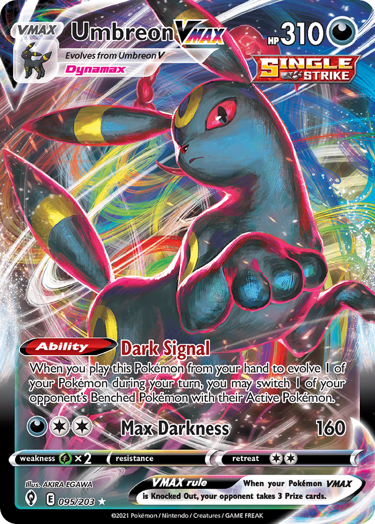 Umbreon VMAX swsh7-95 Rare Holo VMAX from Evolving Skies Set