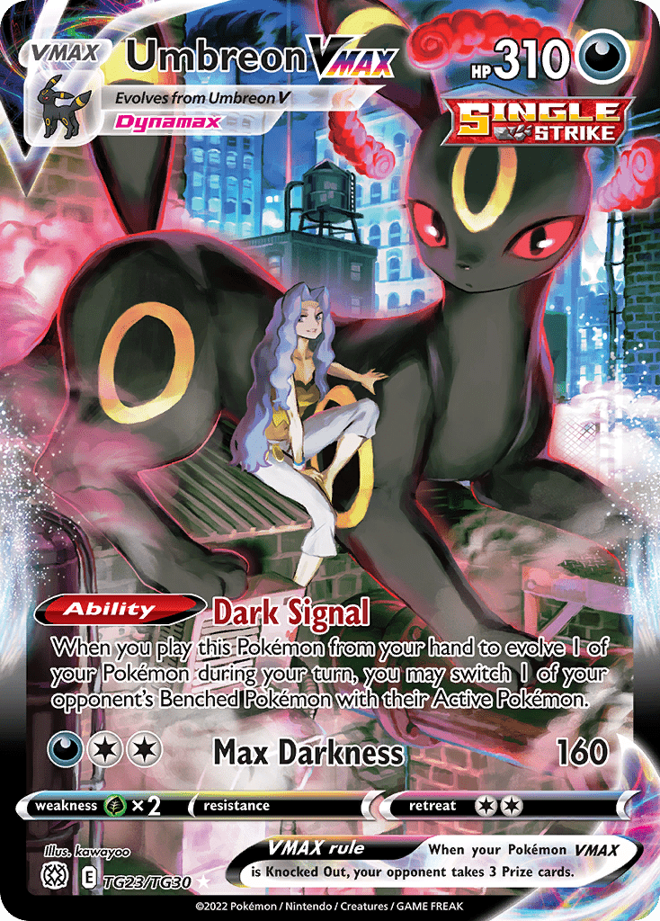 Umbreon VMAX swsh9tg-TG23 Rare Holo VMAX from Brilliant Stars Trainer Gallery Set