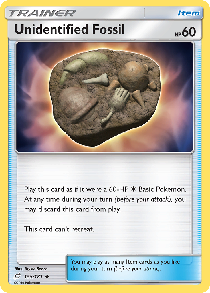 Unidentified Fossil sm9-155 Uncommon from Team Up Set