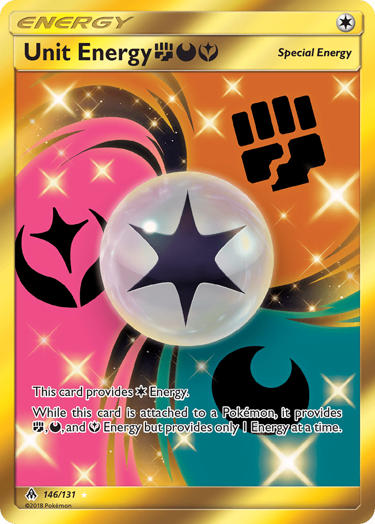 Unit Energy FightingDarknessFairy sm6-146 Rare Secret from Forbidden Light Set