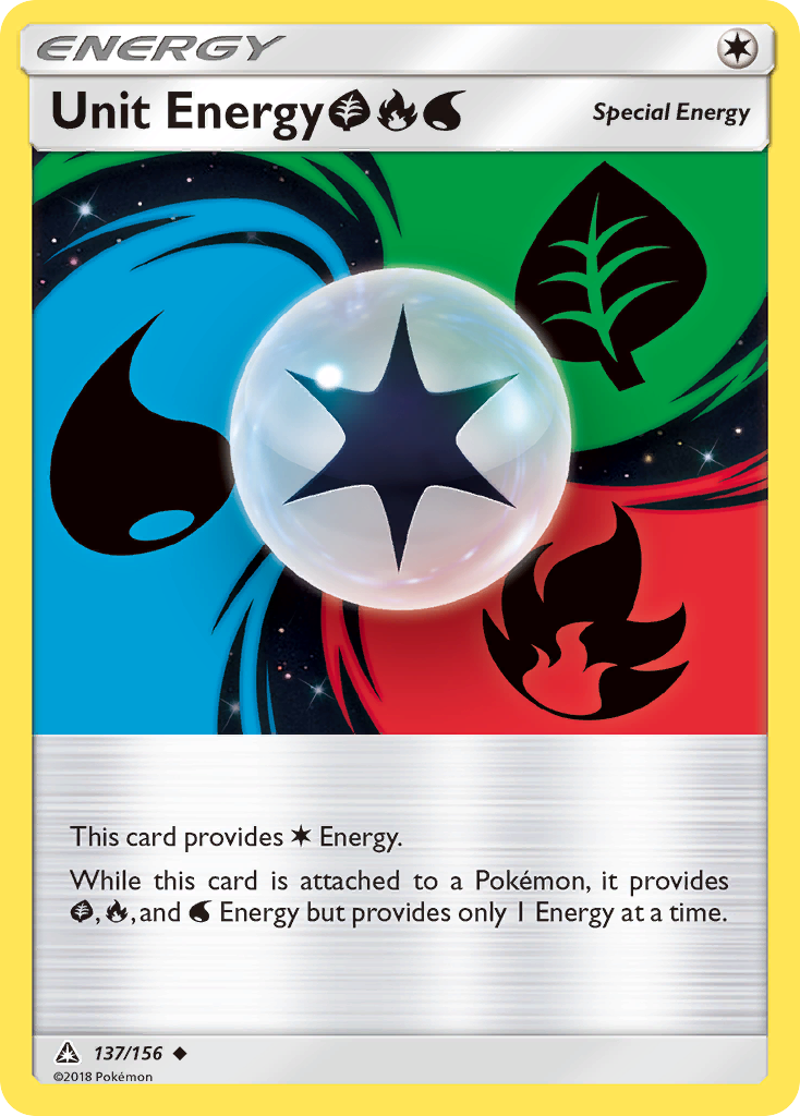 Unit Energy GrassFireWater sm5-137 Uncommon from Ultra Prism Set