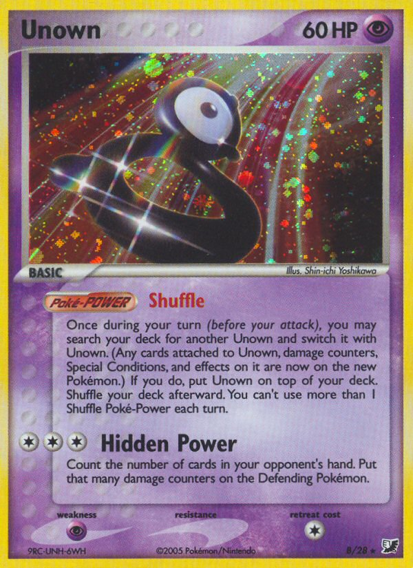Unown ex10-B Rare from Unseen Forces Set