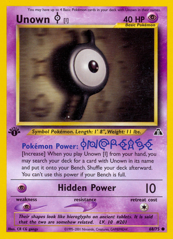 Unown [I] neo2-68 Common from Neo Discovery Set