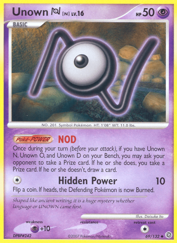 Unown [N] dp3-69 Uncommon from Secret Wonders Set