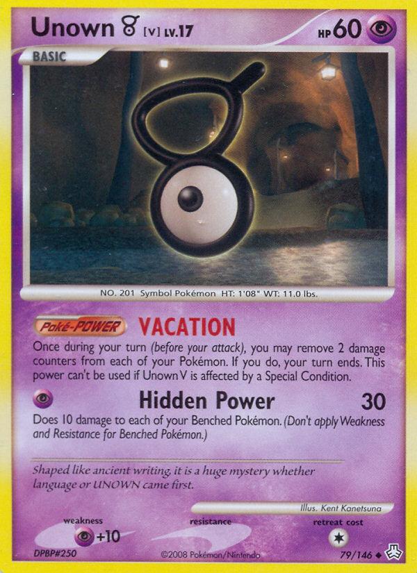 Unown [V] dp6-79 Uncommon from Legends Awakened Set