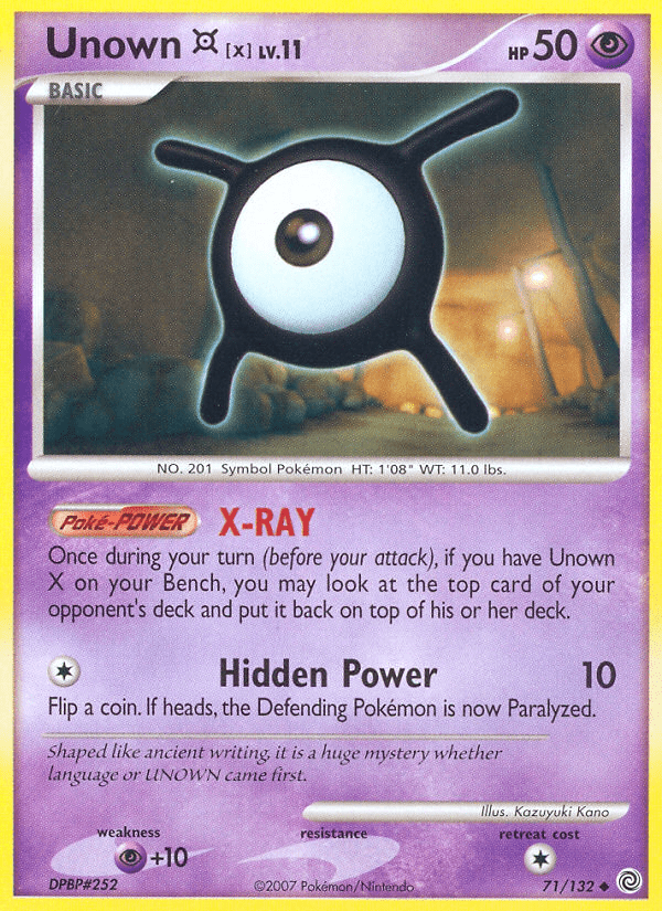 Unown [X] dp3-71 Uncommon from Secret Wonders Set