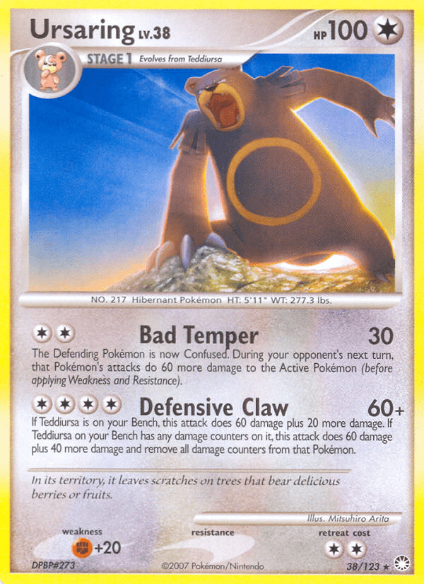 Ursaring dp2-38 Rare from Mysterious Treasures Set