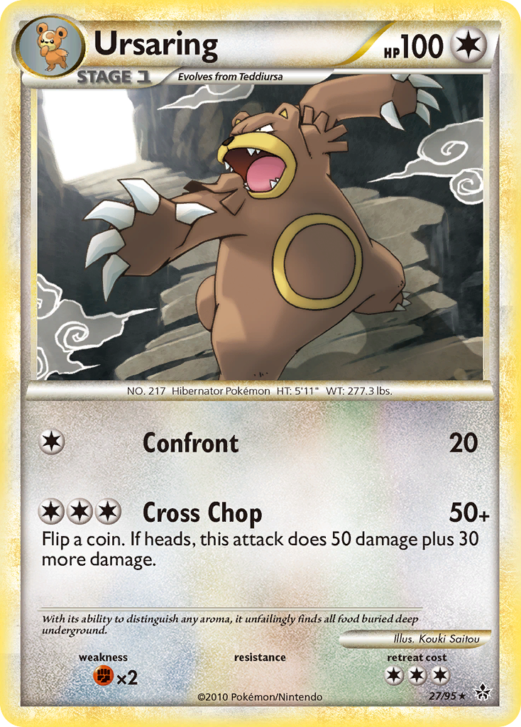 Ursaring hgss2-27 Rare from HS—Unleashed Set