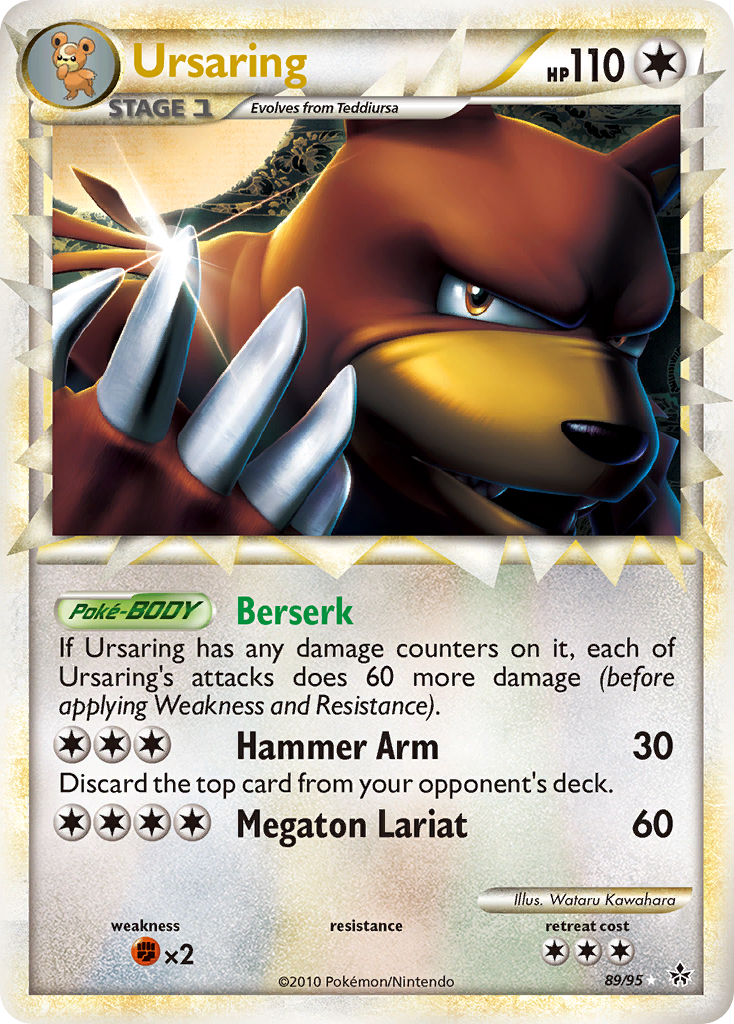 Ursaring hgss2-89 Rare Prime from HS—Unleashed Set
