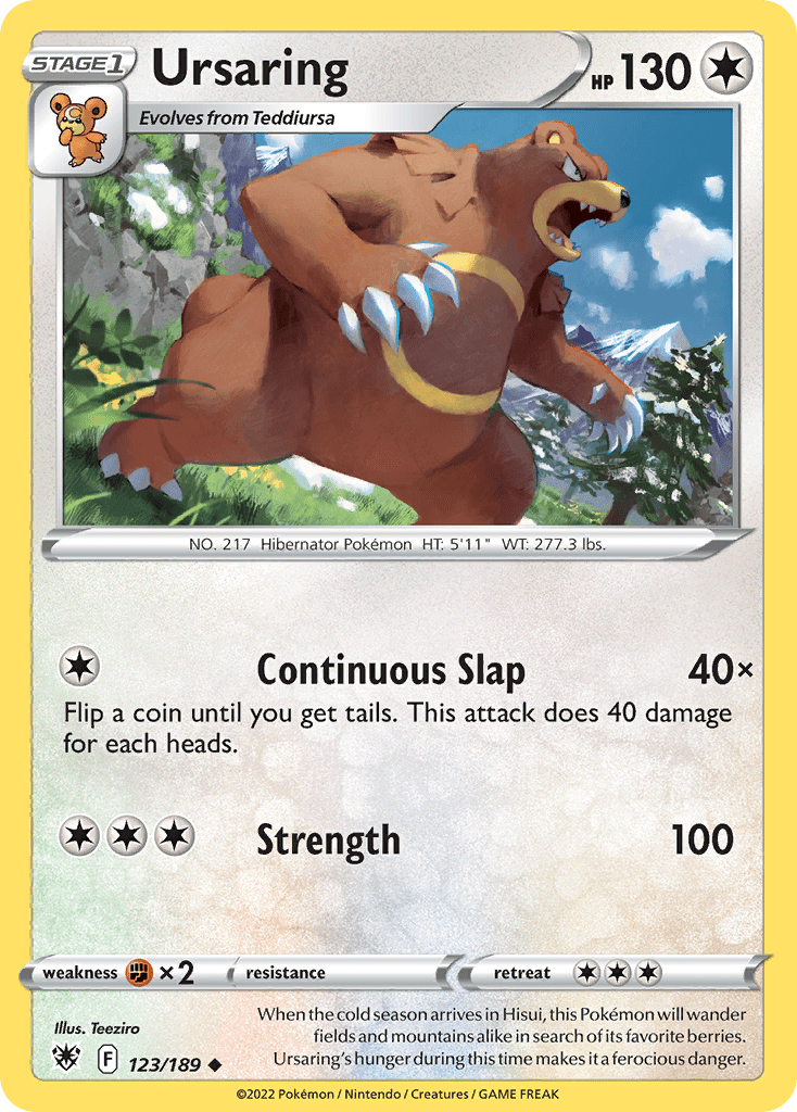 Ursaring swsh10-123 Uncommon from Astral Radiance Set