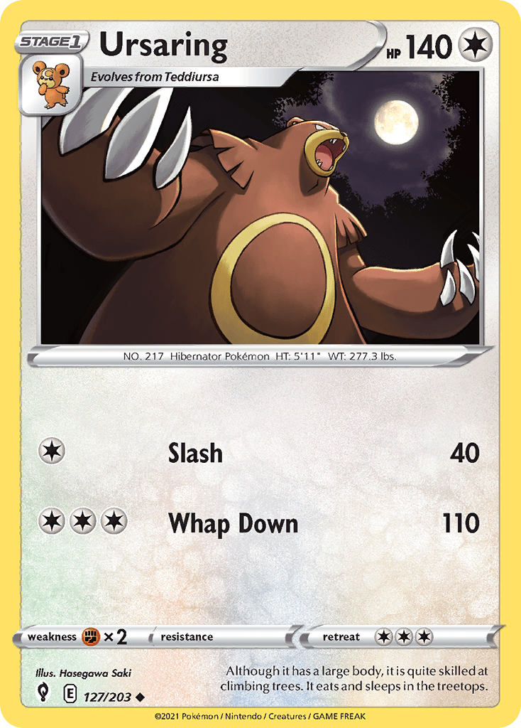 Ursaring swsh7-127 Uncommon from Evolving Skies Set