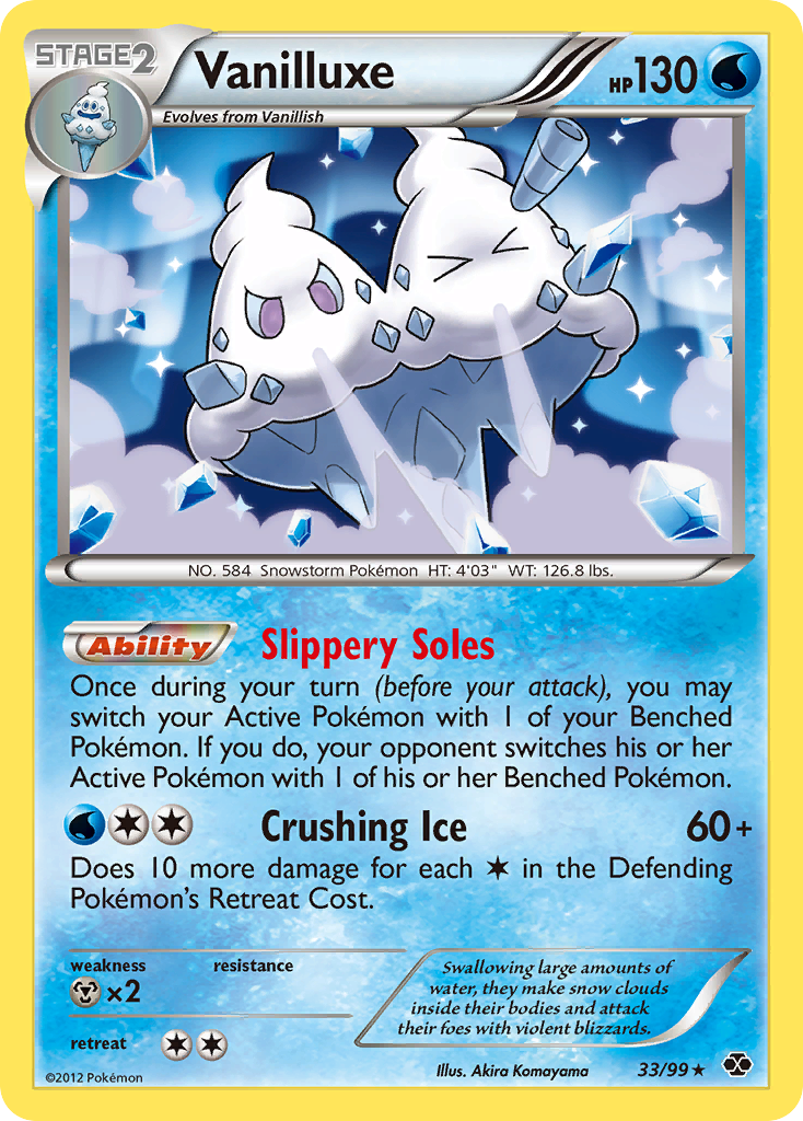 Vanilluxe bw4-33 Rare Holo from Next Destinies Set
