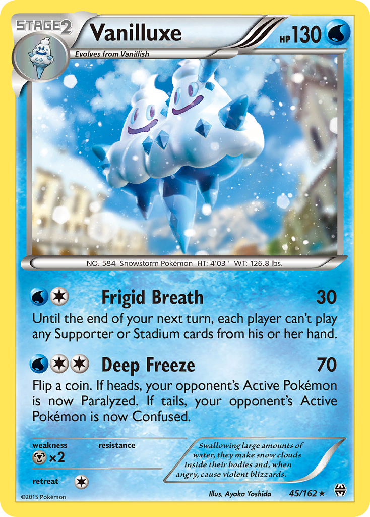 Vanilluxe xy8-45 Rare from BREAKthrough Set