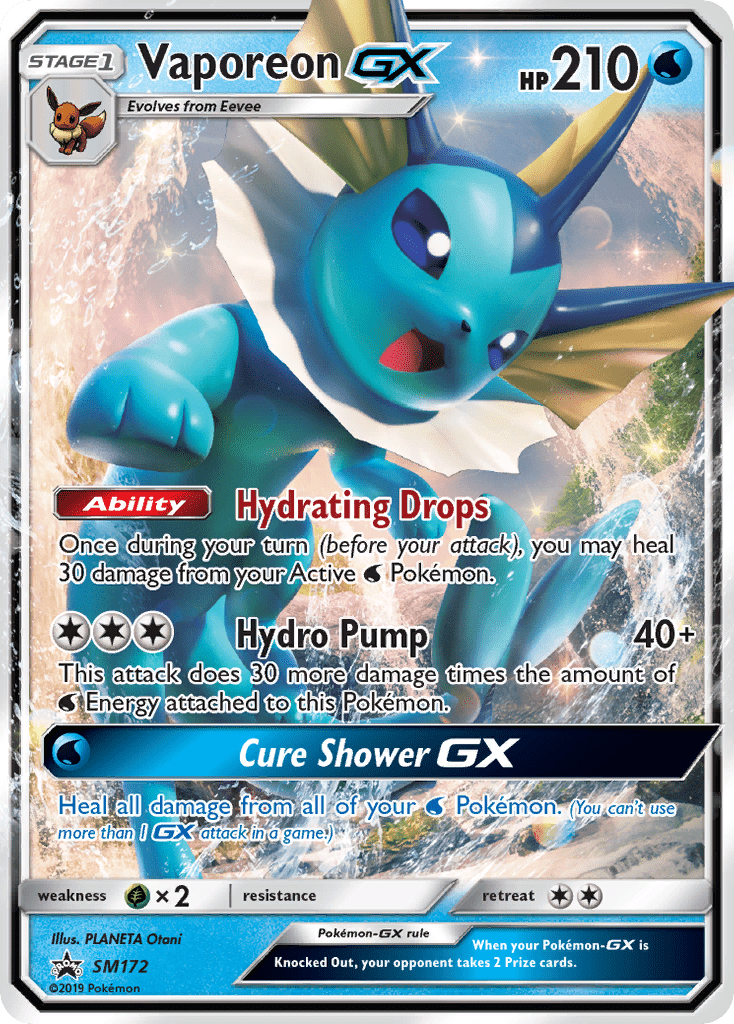 Vaporeon-GX smp-SM172 Promo from SM Black Star Promos Set