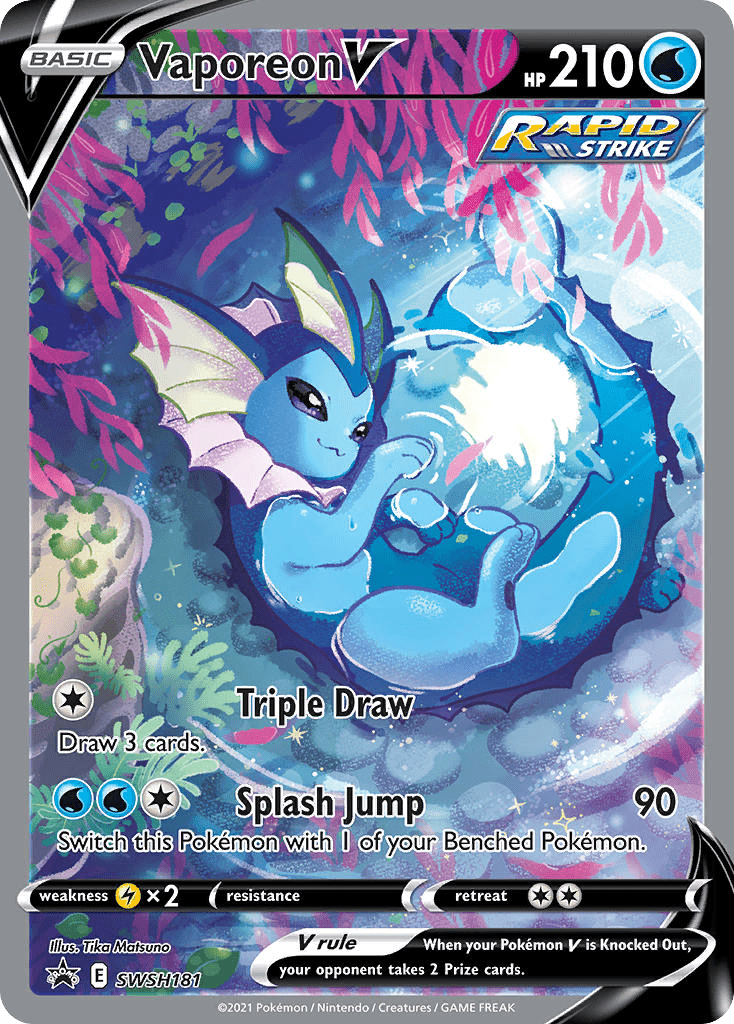 Vaporeon V swshp-SWSH181 Promo from SWSH Black Star Promos Set