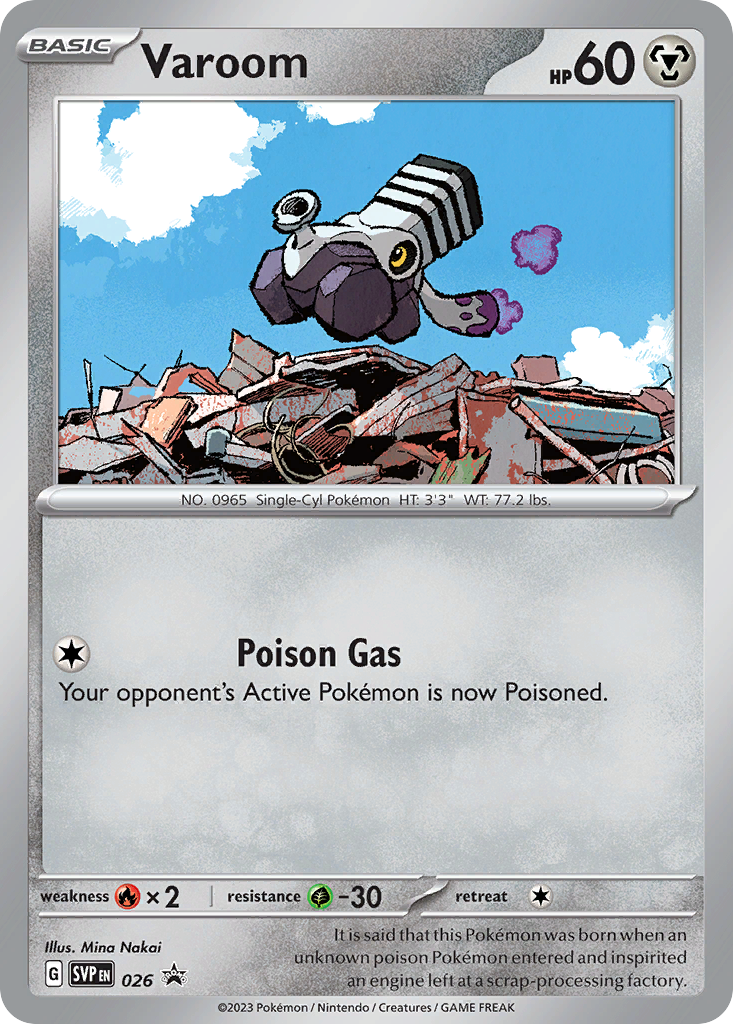 Varoom svp-26 Promo from Scarlet & Violet Black Star Promos Set