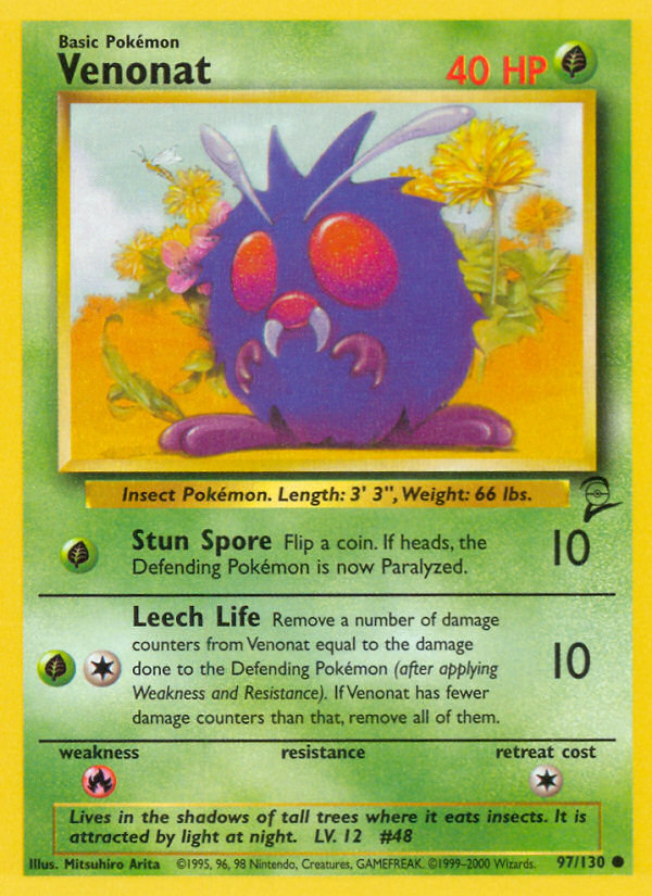 Venonat base4-97 Common from Base Set 2 Set