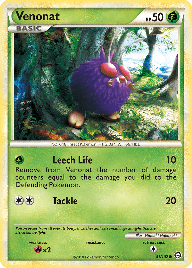 Venonat hgss4-81 Common from HS—Triumphant Set