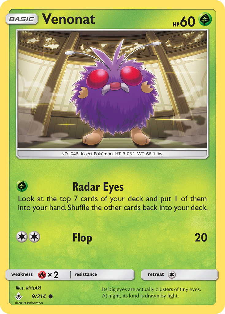 Venonat sm10-9 Common from Unbroken Bonds Set