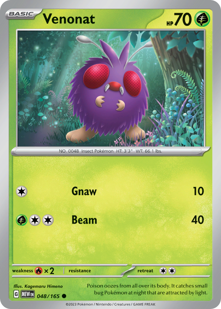 Venonat sv3pt5-48 Common from 151 Set