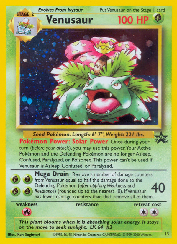 Venusaur basep-13 Promo from Wizards Black Star Promos Set
