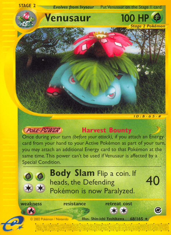 Venusaur ecard1-68 Rare from  Set
