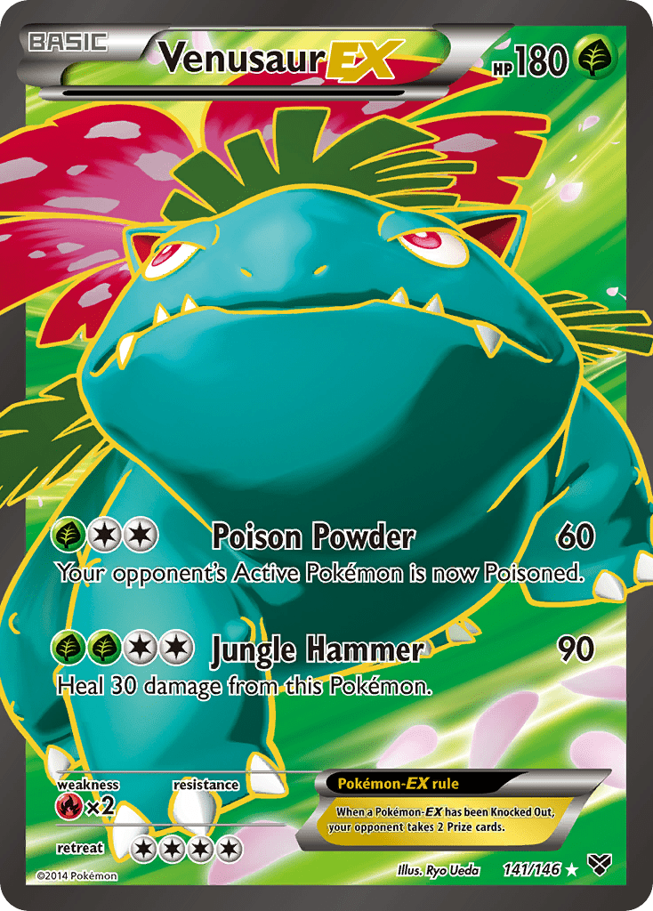 Venusaur-EX #141 - XY | Price Guide & Historical Value (Ungraded, PSA10 ...