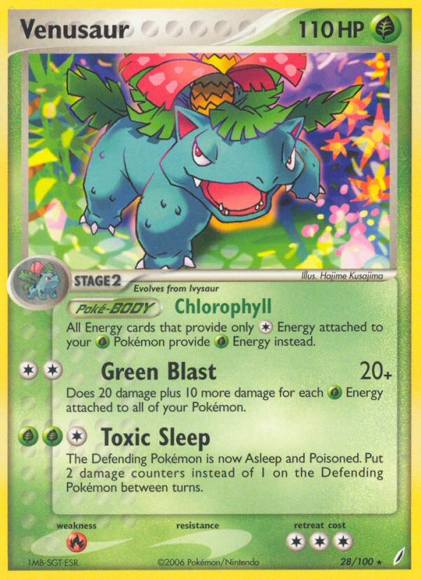 Venusaur ex14-28 Rare from Crystal Guardians Set