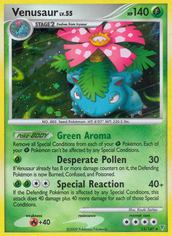 Venusaur pl3-13 Rare Holo from Supreme Victors Set
