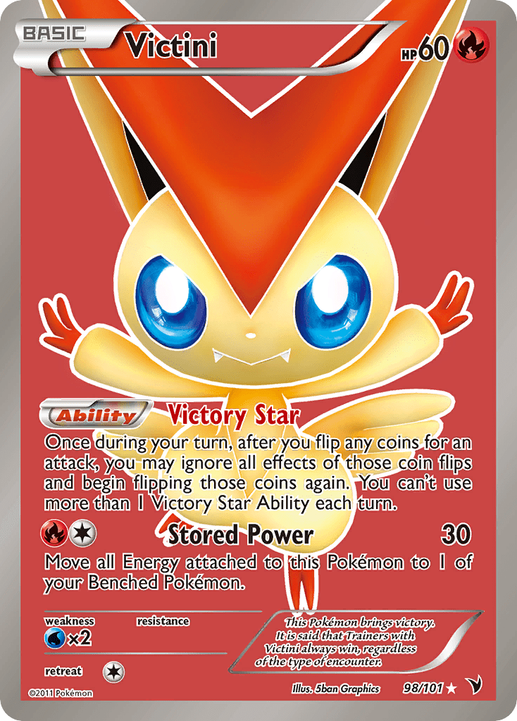 Victini bw3-98 Rare Ultra from Noble Victories Set