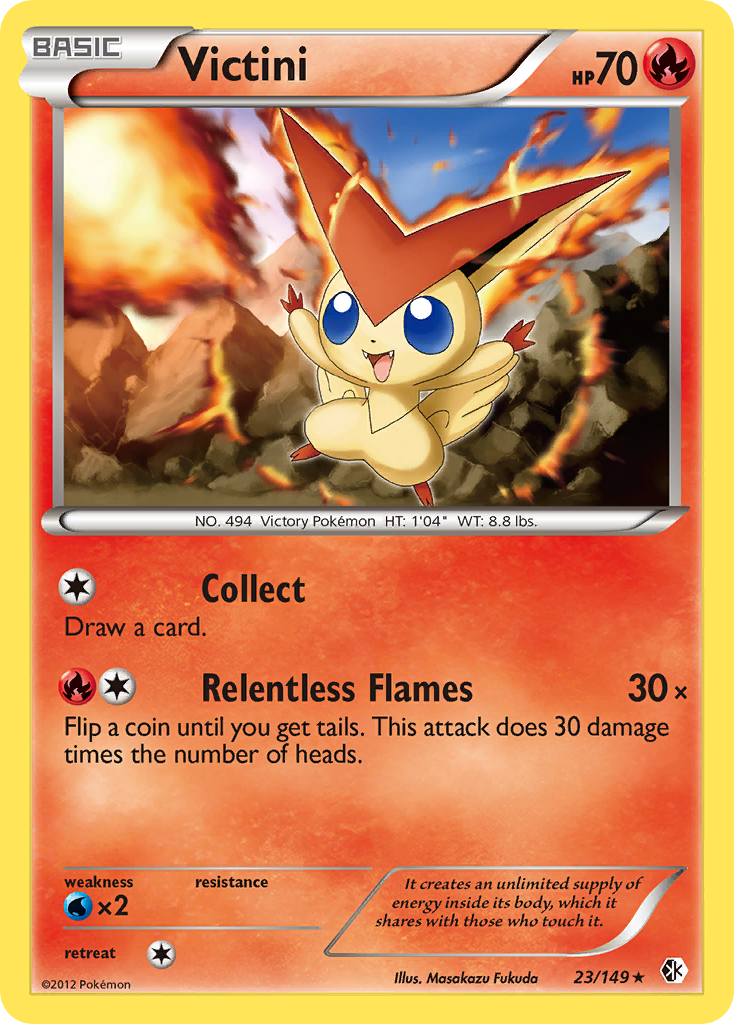 Victini bw7-23 Rare from Boundaries Crossed Set