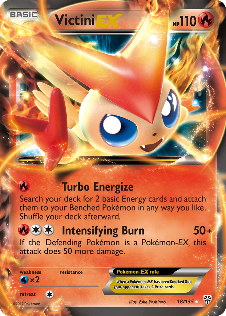 Victini-EX bw8-18 Rare Holo EX from Plasma Storm Set