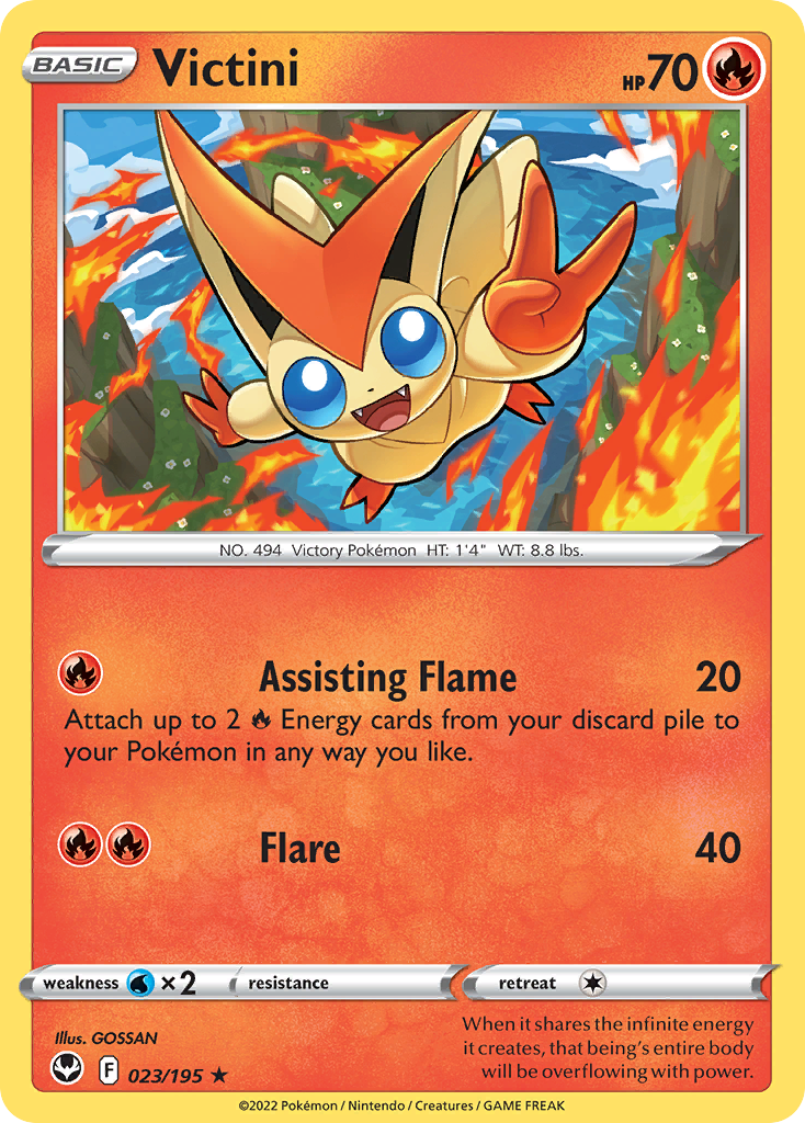 Victini swsh12-23 Rare from Silver Tempest Set