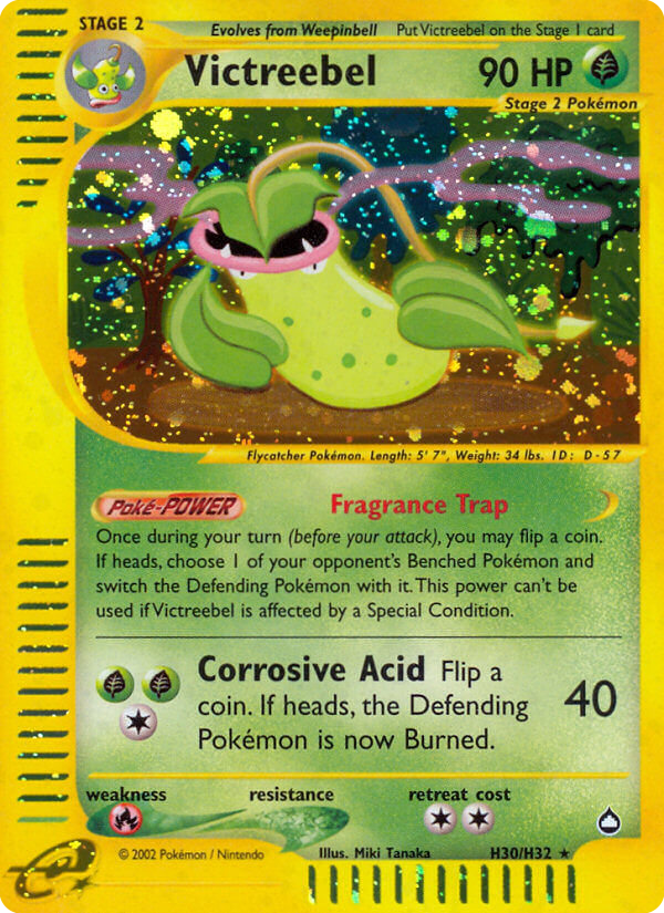 Victreebel ecard2-H30 Rare Holo from Aquapolis Set