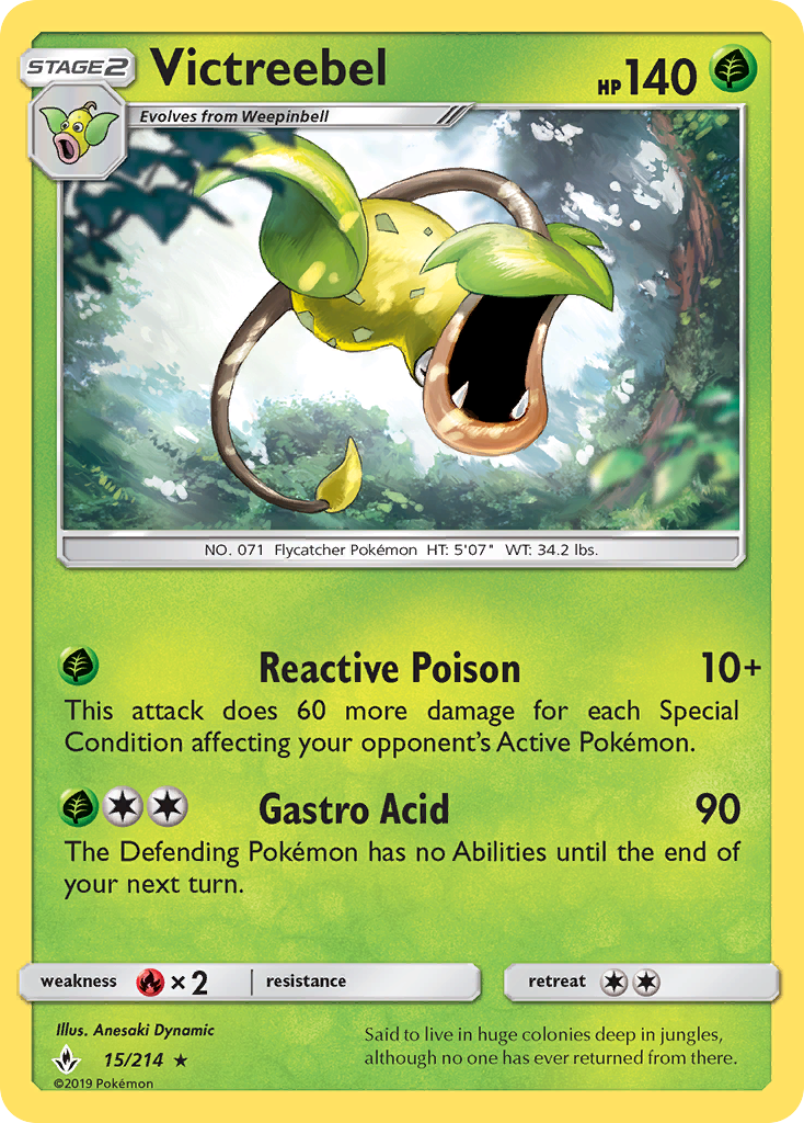 Victreebel sm10-15 Rare from Unbroken Bonds Set