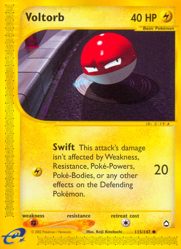 Voltorb ecard2-115 Common from Aquapolis Set