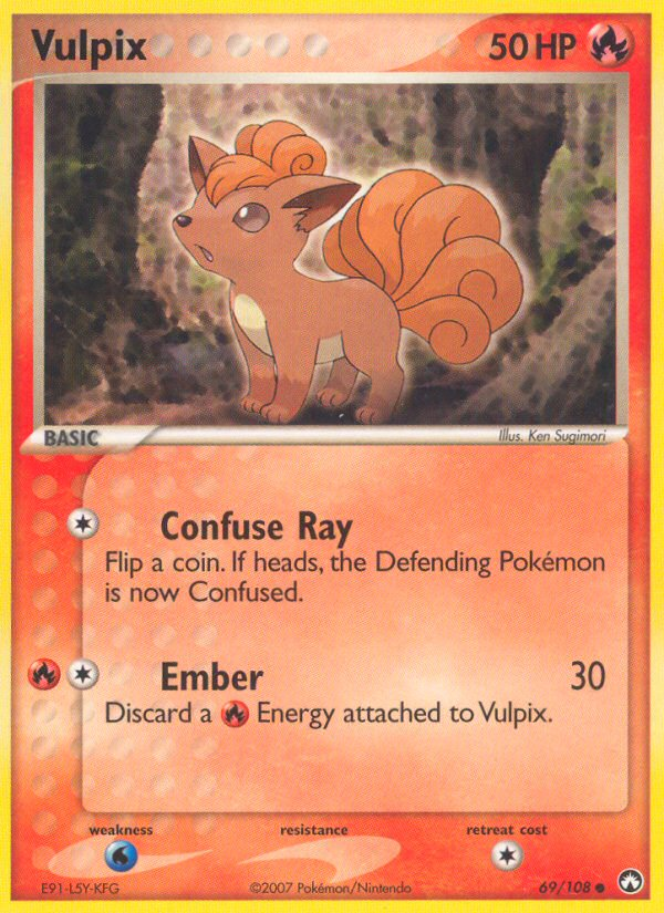 Vulpix ex16-69 Common from Power Keepers Set