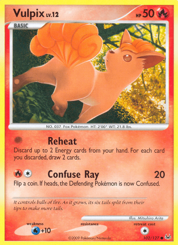 Vulpix pl1-102 Common from Platinum Set
