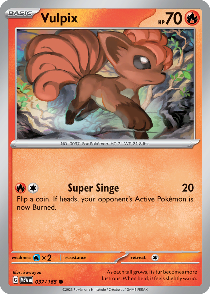 Vulpix sv3pt5-37 Common from 151 Set