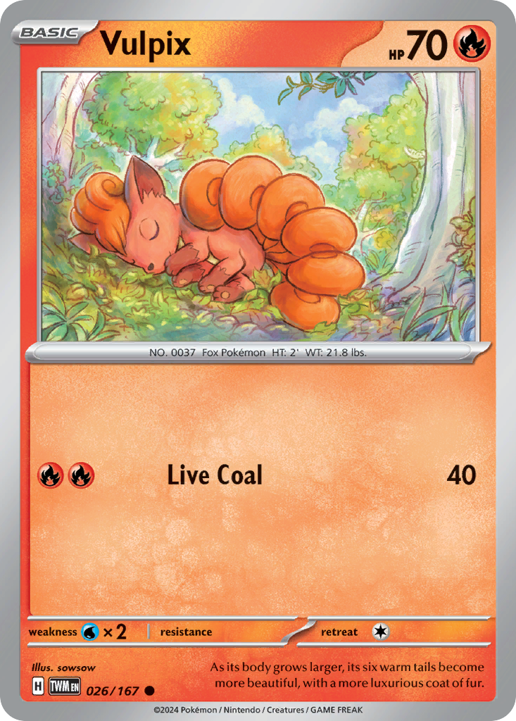 Vulpix sv6-26 Common from Twilight Masquerade Set