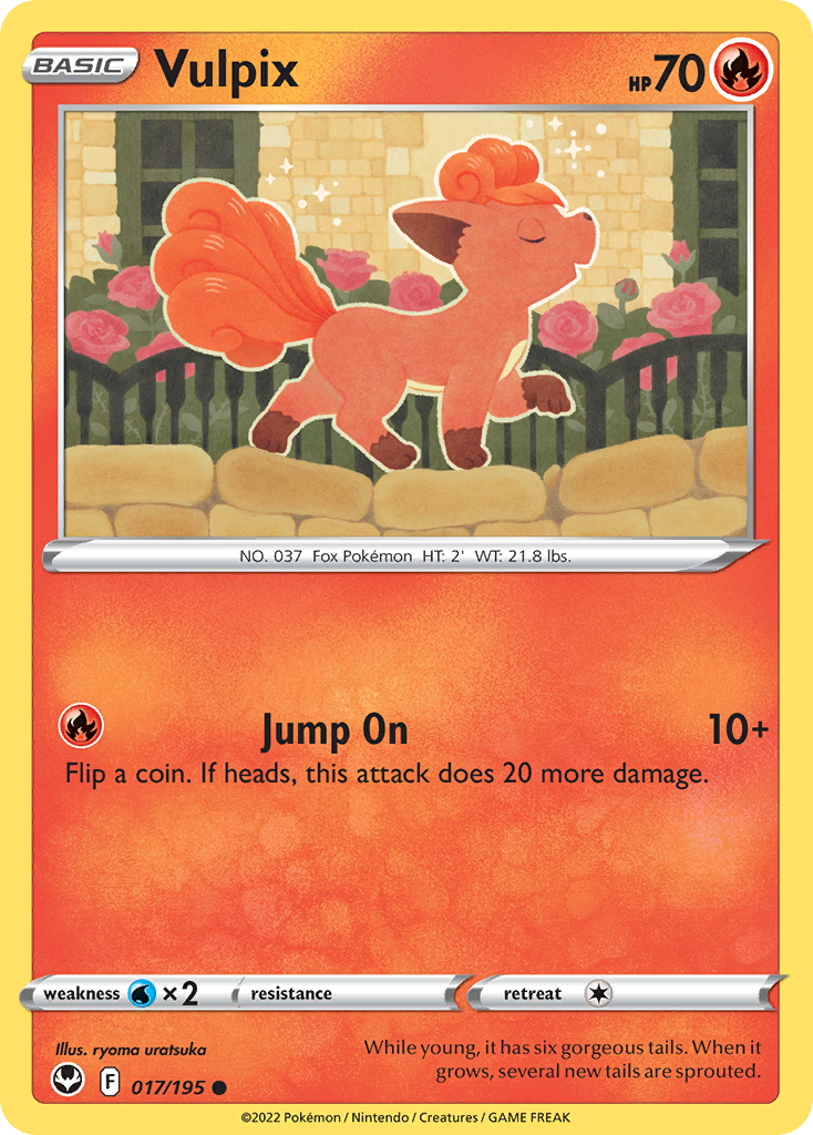 Vulpix swsh12-17 Common from Silver Tempest Set