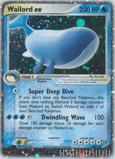 Wailord ex ex2-100 Rare Holo EX from Sandstorm Set