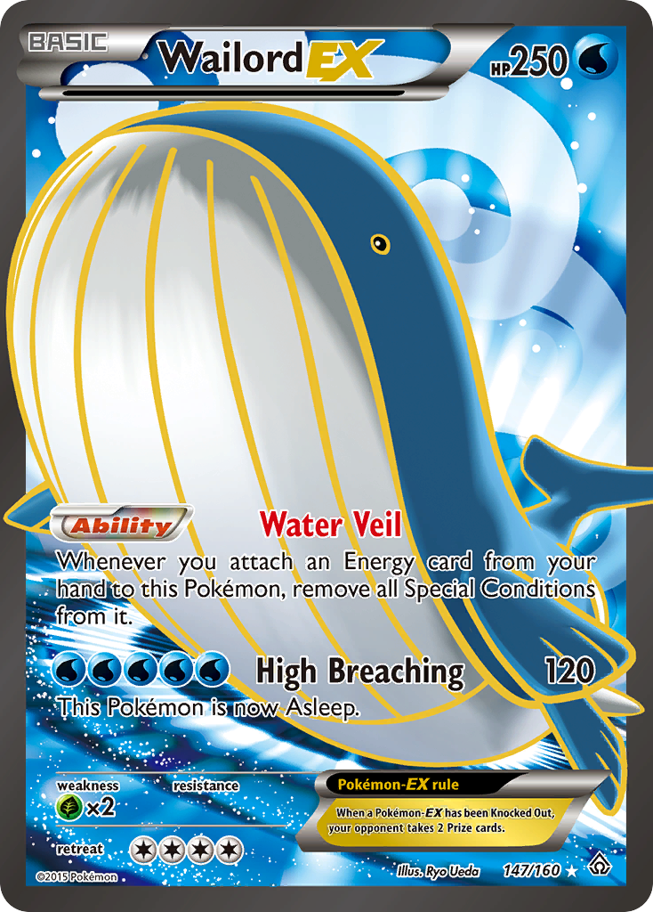 Wailord-EX xy5-147 Rare Ultra from Primal Clash Set
