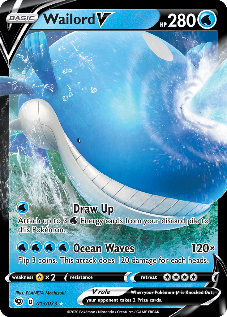 Wailord V swsh35-13 Rare Holo V from Champion's Path Set