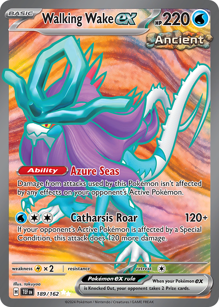 Walking Wake ex sv5-189 Ultra Rare from Temporal Forces Set