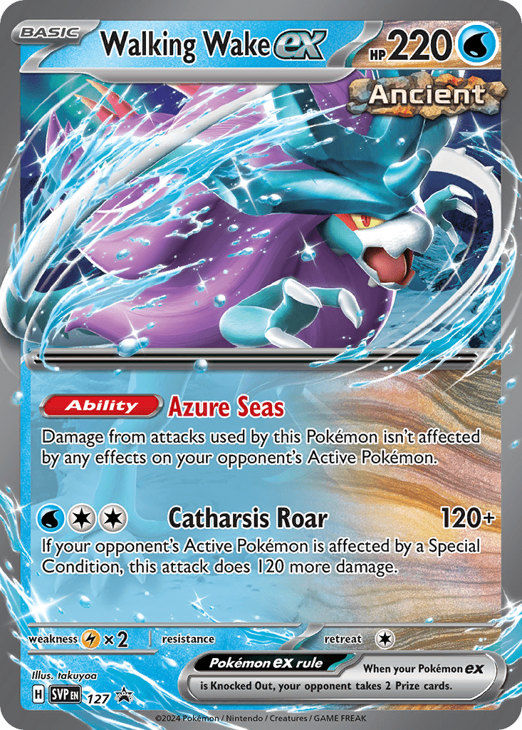 Walking Wake ex svp-127 Promo from Scarlet & Violet Black Star Promos Set