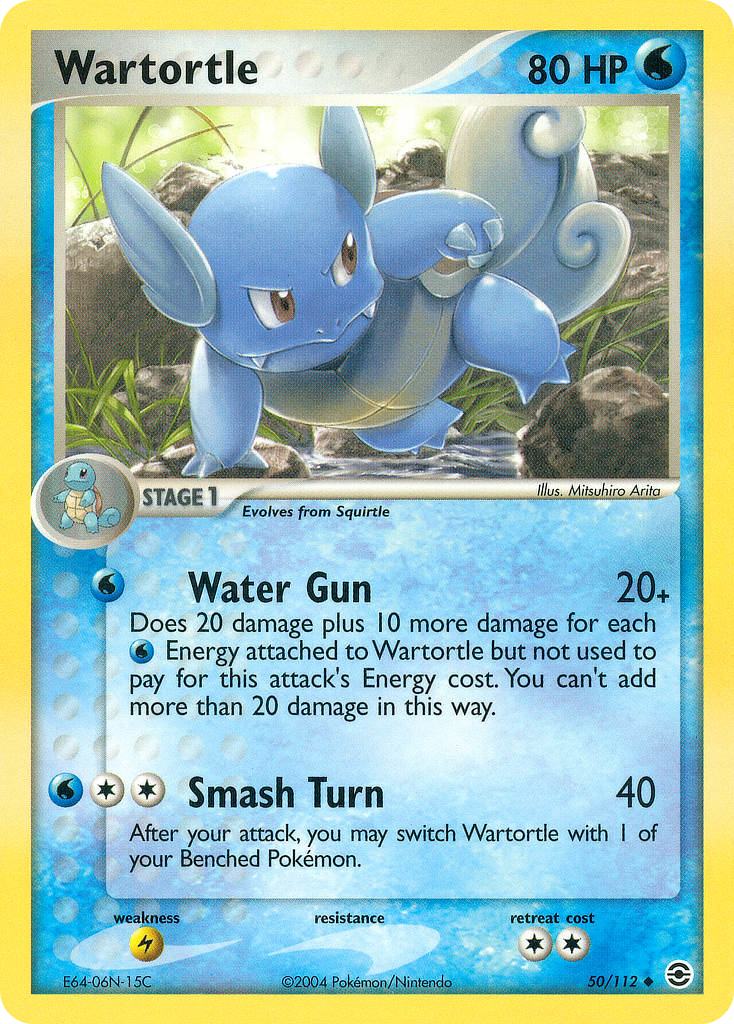 Wartortle ex6-50 Uncommon from FireRed & LeafGreen Set