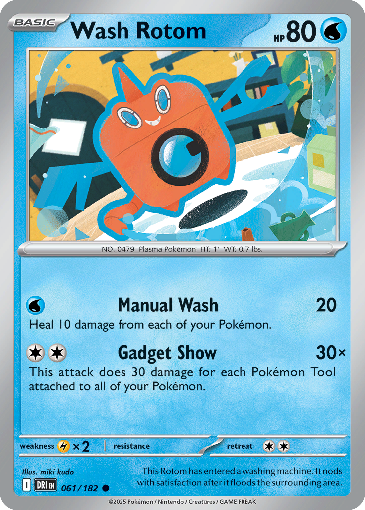 Wash Rotom sv10-61 Common from Destined Rivals Set