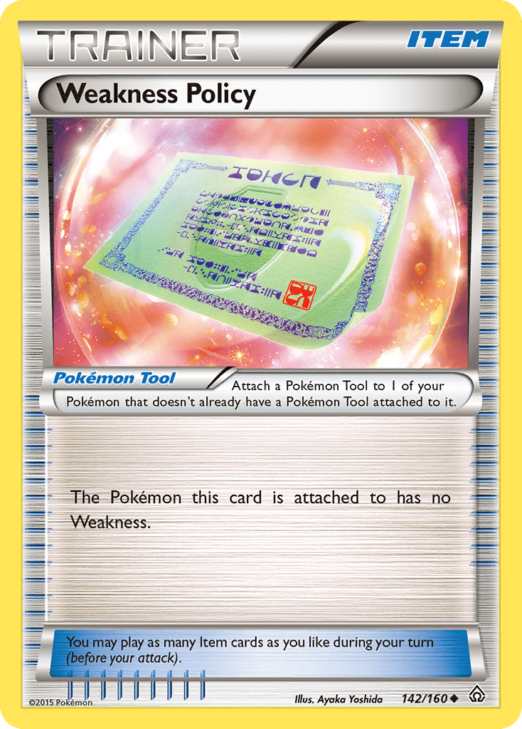 Weakness Policy xy5-142 Uncommon from Primal Clash Set