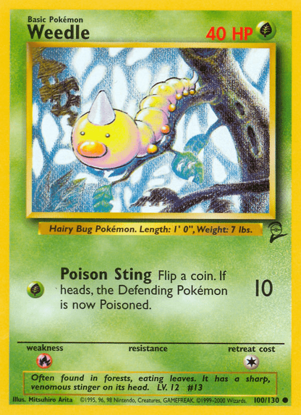 Weedle base4-100 Common from Base Set 2 Set